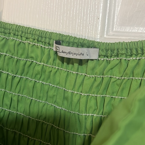 Pleated Button Front A Line Midi Dress - Picture 8 of 10